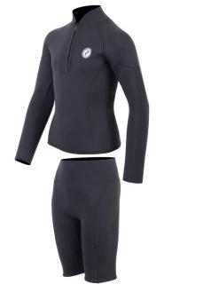 Two Bare Feet Junior Perspective Half Zip 2.5mm Wetsuit Jacket And Shorts Set (Black) 12 Two Bare Feet Junior Perspective Half Zip 2.5mm Wetsuit Jacket And Shorts Set (Black) -Surfline Shop kids perspective half zip jacket black vista shorts 3