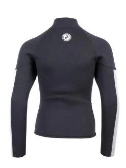 Two Bare Feet Junior Perspective Half Zip 2.5mm Wetsuit Jacket (Black/Grey/Grey) 14 Two Bare Feet Junior Perspective Half Zip 2.5mm Wetsuit Jacket (Black/Grey/Grey) -Surfline Shop kids prespective half zip jacket black grey grey 5