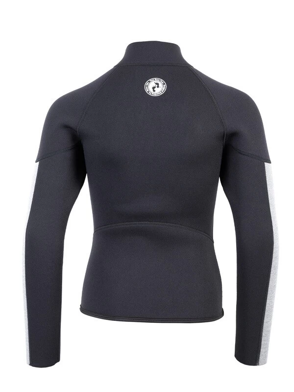 Two Bare Feet Junior Perspective Half Zip 2.5mm Wetsuit Jacket (Black/Grey/Grey) 7 Two Bare Feet Junior Perspective Half Zip 2.5mm Wetsuit Jacket (Black/Grey/Grey) - Image 5