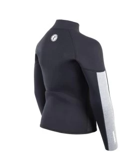 Two Bare Feet Junior Perspective Half Zip 2.5mm Wetsuit Jacket (Black/Grey/Grey) 15 Two Bare Feet Junior Perspective Half Zip 2.5mm Wetsuit Jacket (Black/Grey/Grey) -Surfline Shop kids prespective half zip jacket black grey grey 6