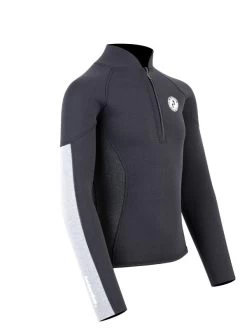 Two Bare Feet Junior Perspective Half Zip 2.5mm Wetsuit Jacket (Black/Grey/Grey) 17 Two Bare Feet Junior Perspective Half Zip 2.5mm Wetsuit Jacket (Black/Grey/Grey) -Surfline Shop kids prespective half zip jacket black grey grey 8