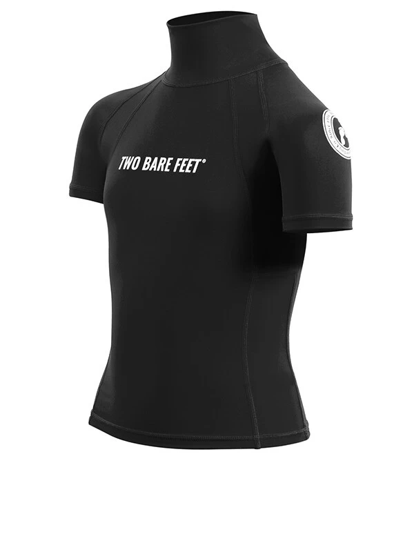 Two Bare Feet Junior "Logo" Short Sleeve Rash Vest (Black) 4 Two Bare Feet Junior "Logo" Short Sleeve Rash Vest (Black) - Image 2
