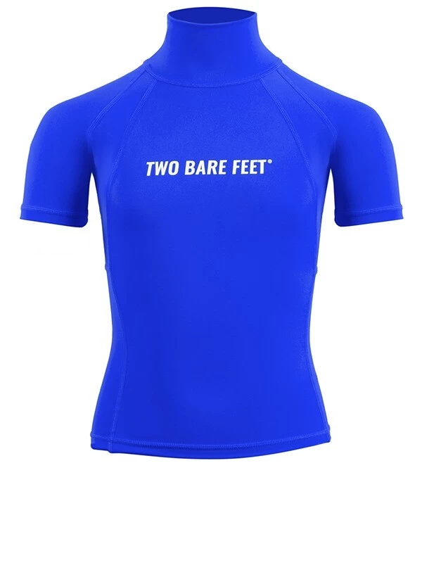Two Bare Feet Junior "Logo" Short Sleeve Rash Vest (Blue) 3 Two Bare Feet Junior "Logo" Short Sleeve Rash Vest (Blue)