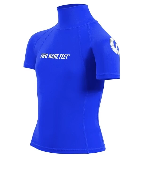 Two Bare Feet Junior "Logo" Short Sleeve Rash Vest (Blue) 4 Two Bare Feet Junior "Logo" Short Sleeve Rash Vest (Blue) - Image 2