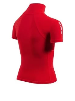 Two Bare Feet Junior "Logo" Short Sleeve Rash Vest (Red) -Surfline Shop kids short sleeve red 6