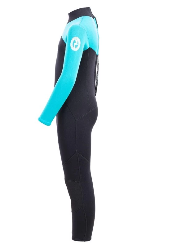 Two Bare Feet Thunderclap 2.5mm Junior Wetsuit (Aqua / Black) 5 Two Bare Feet Thunderclap 2.5mm Junior Wetsuit (Aqua / Black) - Image 3