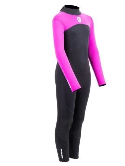 Two Bare Feet Thunderclap 2.5mm Junior Wetsuit (Pink / Black) -Surfline Shop kids thunderclap full wetsuit pink 8