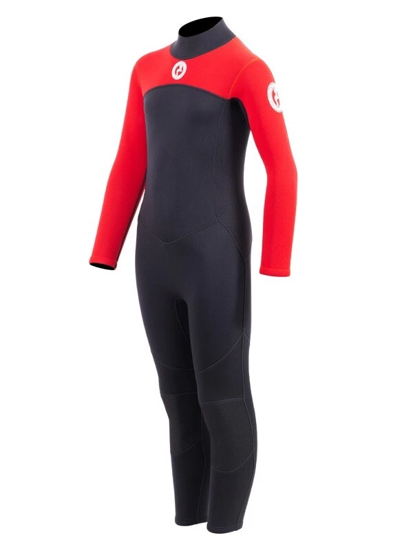 Two Bare Feet Thunderclap 2.5mm Junior Wetsuit (Red / Black) 4 Two Bare Feet Thunderclap 2.5mm Junior Wetsuit (Red / Black) - Image 2