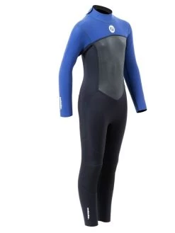 Two Bare Feet Thunderclap Pro 4/3mm Junior Winter Wetsuit (Black / Blue) -Surfline Shop kids thunderclap pro blue 8 2