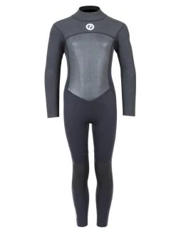 Two Bare Feet Thunderclap Pro 3/2mm Junior Wetsuit (Black / Dark Grey)
