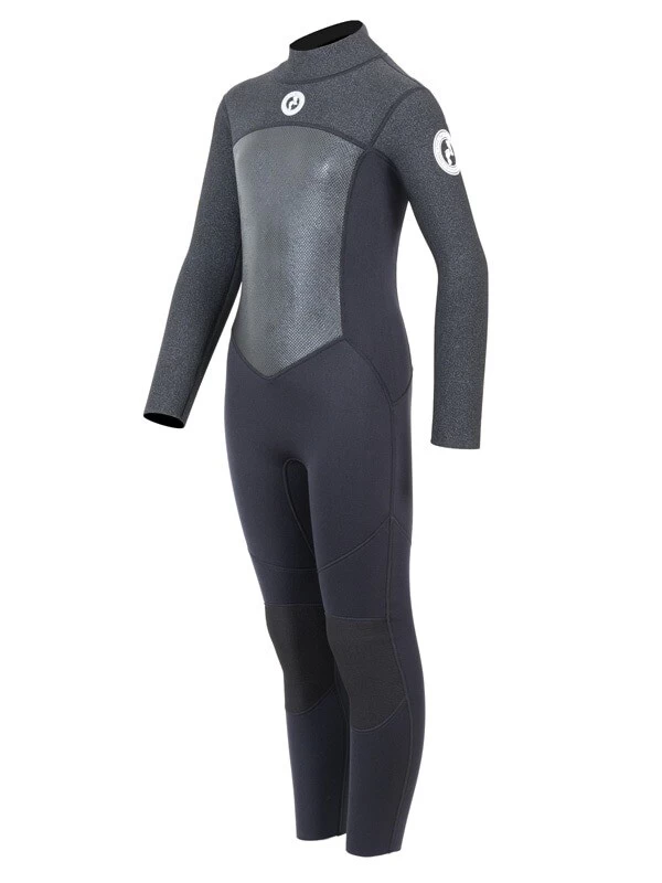 Two Bare Feet Thunderclap Pro 5/4mm Junior Winter Wetsuit (Black / Dark Grey) 4 Two Bare Feet Thunderclap Pro 5/4mm Junior Winter Wetsuit (Black / Dark Grey) - Image 2