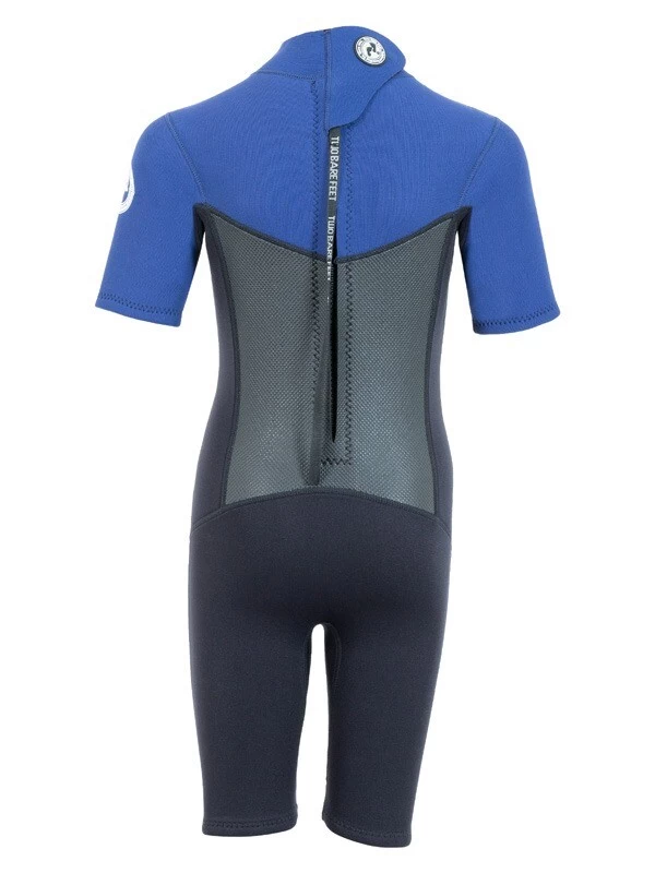 Two Bare Feet Thunderclap Pro 3/2mm Junior Shorty Wetsuit (Black/Blue) 7 Two Bare Feet Thunderclap Pro 3/2mm Junior Shorty Wetsuit (Black/Blue) - Image 5
