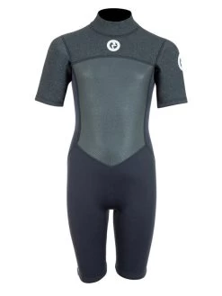 Two Bare Feet Thunderclap Pro 3/2mm Junior Shorty Wetsuit (Black/Dark Grey)