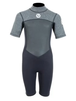 Two Bare Feet Thunderclap Pro 3/2mm Junior Shorty Wetsuit (Black/Delta Grey)