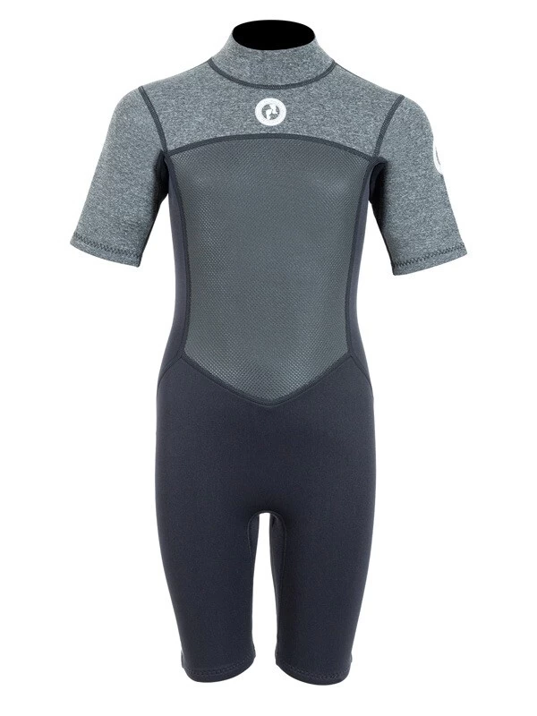 Two Bare Feet Thunderclap Pro 3/2mm Junior Shorty Wetsuit (Black/Delta Grey) 3 Two Bare Feet Thunderclap Pro 3/2mm Junior Shorty Wetsuit (Black/Delta Grey)