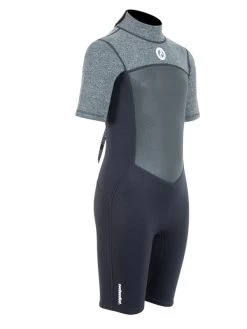 Two Bare Feet Thunderclap Pro 3/2mm Junior Shorty Wetsuit (Black/Delta Grey) 17 Two Bare Feet Thunderclap Pro 3/2mm Junior Shorty Wetsuit (Black/Delta Grey) -Surfline Shop kids thunderclap pro shorty delta 8