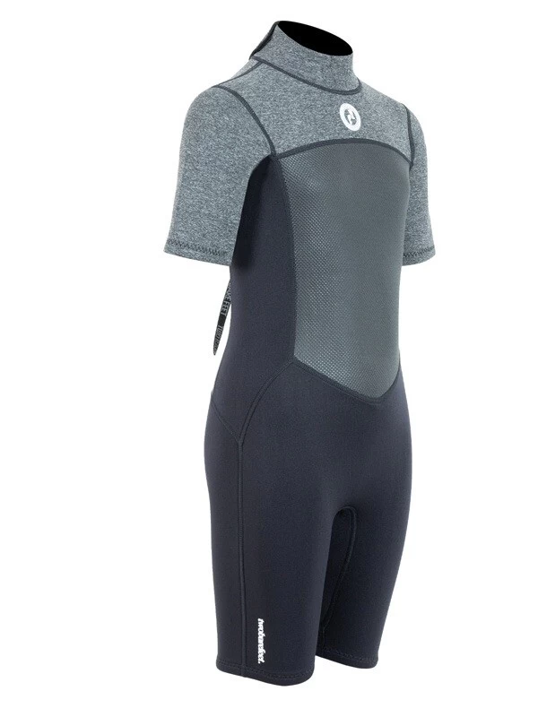 Two Bare Feet Thunderclap Pro 3/2mm Junior Shorty Wetsuit (Black/Delta Grey) 10 Two Bare Feet Thunderclap Pro 3/2mm Junior Shorty Wetsuit (Black/Delta Grey) - Image 8