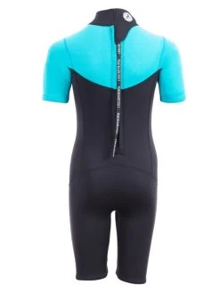 Two Bare Feet Thunderclap 2.5mm Junior Shorty Wetsuit (Aqua / Black) 14 Two Bare Feet Thunderclap 2.5mm Junior Shorty Wetsuit (Aqua / Black) -Surfline Shop kids thunderclap shorty wetsuit aqua 5