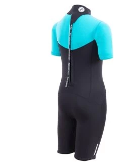 Two Bare Feet Thunderclap 2.5mm Junior Shorty Wetsuit (Aqua / Black) 15 Two Bare Feet Thunderclap 2.5mm Junior Shorty Wetsuit (Aqua / Black) -Surfline Shop kids thunderclap shorty wetsuit aqua 6