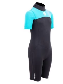 Two Bare Feet Thunderclap 2.5mm Junior Shorty Wetsuit (Aqua / Black) 17 Two Bare Feet Thunderclap 2.5mm Junior Shorty Wetsuit (Aqua / Black) -Surfline Shop kids thunderclap shorty wetsuit aqua 8