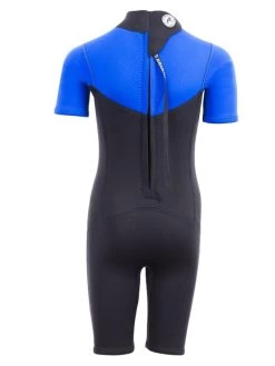 Two Bare Feet Thunderclap 2.5mm Junior Shorty Wetsuit (Blue / Black) -Surfline Shop kids thunderclap shorty wetsuit blue 5