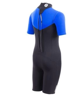 Two Bare Feet Thunderclap 2.5mm Junior Shorty Wetsuit (Blue / Black) -Surfline Shop kids thunderclap shorty wetsuit blue 6