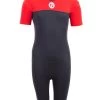 Two Bare Feet Thunderclap 2.5mm Junior Shorty Wetsuit (Red / Black) -Surfline Shop kids thunderclap shorty wetsuit red 1 1