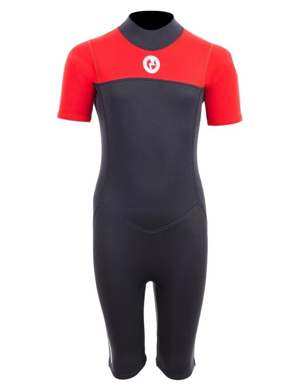 Two Bare Feet Thunderclap 2.5mm Junior Shorty Wetsuit (Red / Black) 3 Two Bare Feet Thunderclap 2.5mm Junior Shorty Wetsuit (Red / Black)