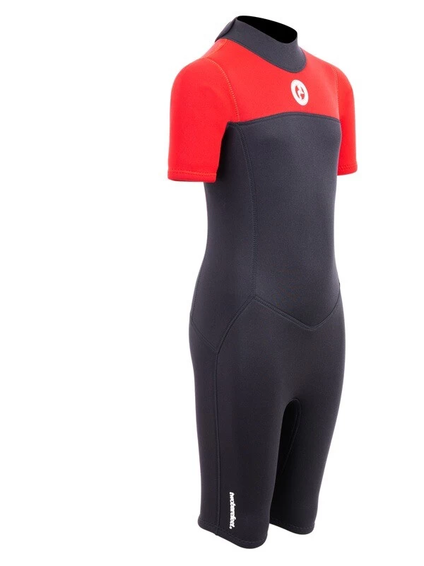 Two Bare Feet Thunderclap 2.5mm Junior Shorty Wetsuit (Red / Black) 10 Two Bare Feet Thunderclap 2.5mm Junior Shorty Wetsuit (Red / Black) - Image 8