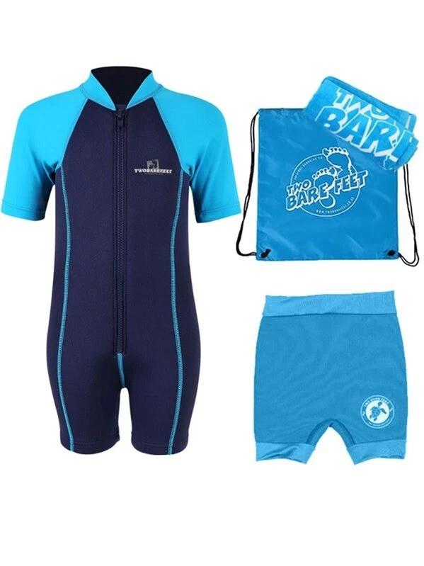 Premier Baby Swim Kit - Lycra Arm Wetsuit + Nappy Shorts + Towel + Bag (Aqua) 3 Premier Baby Swim Kit - Lycra Arm Wetsuit + Nappy Shorts + Towel + Bag (Aqua)
