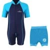 Essentials Baby Swim Kit - Lycra Arm Wetsuit + Nappy Shorts (Aqua) 1 Essentials Baby Swim Kit - Lycra Arm Wetsuit + Nappy Shorts (Aqua) -Surfline Shop lycra arm aqua 2