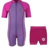 Essentials Baby Swim Kit - Lycra Arm Wetsuit + Nappy Shorts (Raspberry) -Surfline Shop lycra arm raspberry