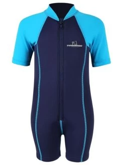 Essentials Baby Swim Kit - Lycra Arm Wetsuit + Nappy Shorts (Aqua) 6 Essentials Baby Swim Kit - Lycra Arm Wetsuit + Nappy Shorts (Aqua) -Surfline Shop lycra armed baby blue.aqua front 1 1