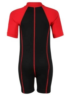 Deluxe Baby Swim Kit - Lycra Arm Wetsuit + Swim Nappy + Bag (Red) 8 Deluxe Baby Swim Kit - Lycra Arm Wetsuit + Swim Nappy + Bag (Red) -Surfline Shop lycra armed baby red.black back 3 1