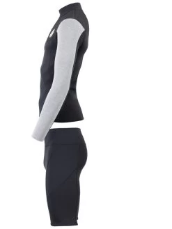 Two Bare Feet Mens Aspect Fleece Lined Zipless Thermal 2.5mm Superstretch Wetsuit Top & Shorts Set (Black/Grey/Grey) 13 Two Bare Feet Mens Aspect Fleece Lined Zipless Thermal 2.5mm Superstretch Wetsuit Top & Shorts Set (Black/Grey/Grey) -Surfline Shop m0v21b 4