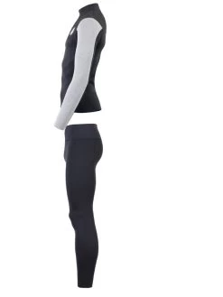 Two Bare Feet Mens Aspect Fleece Lined Zipless Thermal 2.5mm Superstretch Wetsuit Top & Pants Set (Black/Grey/Grey) 13 Two Bare Feet Mens Aspect Fleece Lined Zipless Thermal 2.5mm Superstretch Wetsuit Top & Pants Set (Black/Grey/Grey) -Surfline Shop m8y1oz v