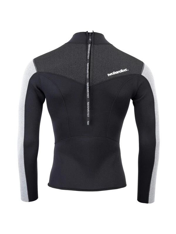 Two Bare Feet Mens Aspect Back Zip 2.5mm Wetsuit Jacket & Shorts Set (Black/Grey/Grey) 8 Two Bare Feet Mens Aspect Back Zip 2.5mm Wetsuit Jacket & Shorts Set (Black/Grey/Grey) - Image 6