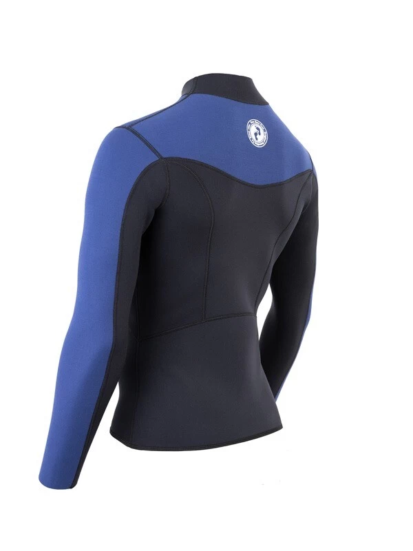Two Bare Feet Mens Aspect Fleece Lined Zipless Thermal 2.5mm Superstretch Wetsuit Top (Black/Blue) 6 Two Bare Feet Mens Aspect Fleece Lined Zipless Thermal 2.5mm Superstretch Wetsuit Top (Black/Blue) - Image 4