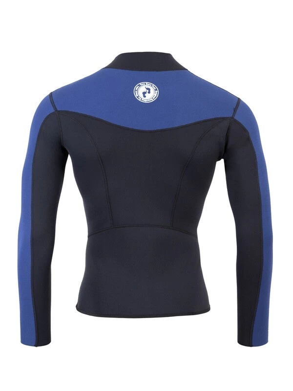 Two Bare Feet Mens Aspect Fleece Lined Zipless Thermal 2.5mm Superstretch Wetsuit Top (Black/Blue) 7 Two Bare Feet Mens Aspect Fleece Lined Zipless Thermal 2.5mm Superstretch Wetsuit Top (Black/Blue) - Image 5