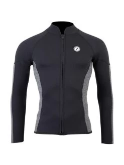 Two Bare Feet Perspective Full Zip 2.5mm Wetsuit Jacket (Black/Grey)
