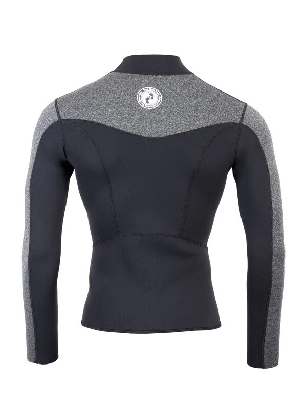 Two Bare Feet Mens Aspect Fleece Lined Zipless Thermal 2.5mm Superstretch Wetsuit Top (Black/Grey) 7 Two Bare Feet Mens Aspect Fleece Lined Zipless Thermal 2.5mm Superstretch Wetsuit Top (Black/Grey) - Image 5
