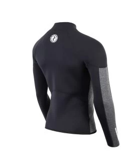 Two Bare Feet Perspective Full Zip 2.5mm Wetsuit Jacket (Black/Grey) -Surfline Shop mens aspect fleece lined thermal top black delta 6 2