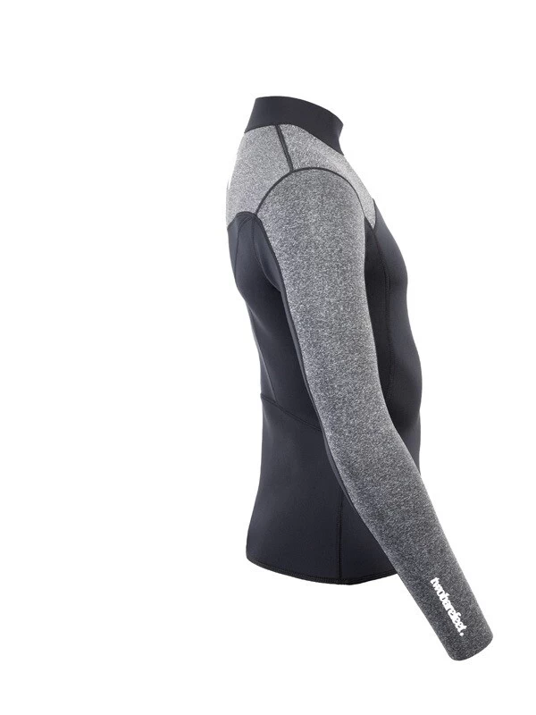 Two Bare Feet Mens Aspect Fleece Lined Zipless Thermal 2.5mm Superstretch Wetsuit Top (Black/Grey) 9 Two Bare Feet Mens Aspect Fleece Lined Zipless Thermal 2.5mm Superstretch Wetsuit Top (Black/Grey) - Image 7