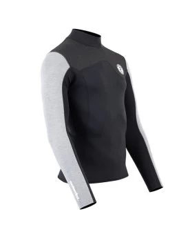 Two Bare Feet Mens Aspect Fleece Lined Zipless Thermal 2.5mm Superstretch Wetsuit Top (Black/Grey/Grey) 18 Two Bare Feet Mens Aspect Fleece Lined Zipless Thermal 2.5mm Superstretch Wetsuit Top (Black/Grey/Grey) -Surfline Shop mens aspect fleece lined thermal top black grey grey 8