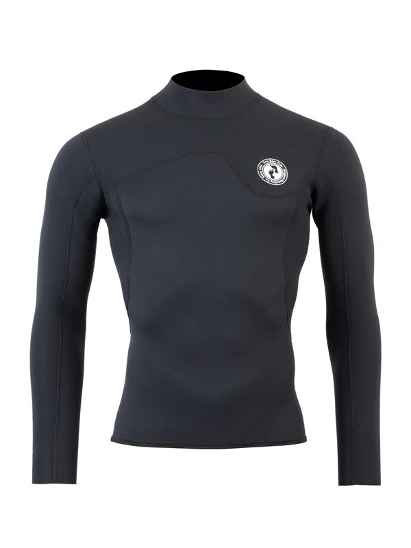 Two Bare Feet Mens Aspect Fleece Lined Zipless Thermal 2.5mm Superstretch Wetsuit Top (Black) 3 Two Bare Feet Mens Aspect Fleece Lined Zipless Thermal 2.5mm Superstretch Wetsuit Top (Black)