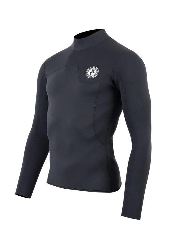 Two Bare Feet Mens Aspect Fleece Lined Zipless Thermal 2.5mm Superstretch Wetsuit Top (Black) 4 Two Bare Feet Mens Aspect Fleece Lined Zipless Thermal 2.5mm Superstretch Wetsuit Top (Black) - Image 2