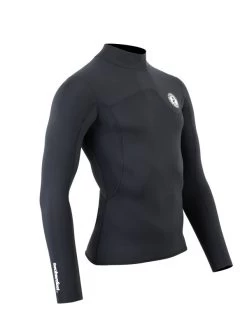Two Bare Feet Mens Aspect Fleece Lined Zipless Thermal 2.5mm Superstretch Wetsuit Top (Black) 18 Two Bare Feet Mens Aspect Fleece Lined Zipless Thermal 2.5mm Superstretch Wetsuit Top (Black) -Surfline Shop mens aspect fleece lined thermal top black 8