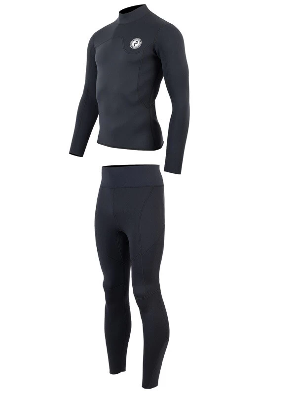 Two Bare Feet Mens Aspect Fleece Lined Zipless Thermal 2.5mm Superstretch Wetsuit Top & Pants Set (Black) 5 Two Bare Feet Mens Aspect Fleece Lined Zipless Thermal 2.5mm Superstretch Wetsuit Top & Pants Set (Black) - Image 3