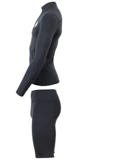 Two Bare Feet Mens Aspect Fleece Lined Zipless Thermal 2.5mm Superstretch Wetsuit Top & Shorts Set (Black) 13 Two Bare Feet Mens Aspect Fleece Lined Zipless Thermal 2.5mm Superstretch Wetsuit Top & Shorts Set (Black) -Surfline Shop mens aspect fleece lined thermal top black vista shorts 4