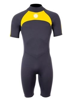 Two Bare Feet Flare 2.5mm Mens Superstretch Shorty Wetsuit (Yellow)